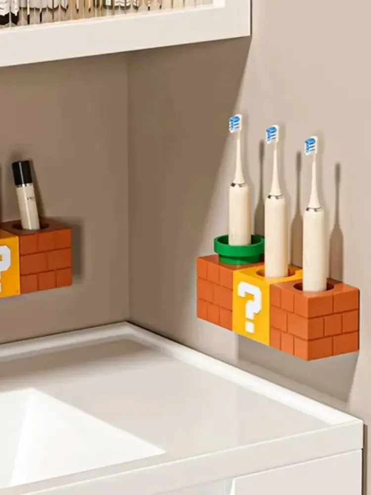Support mural pour brosses à dents dans une salle de bain moderne