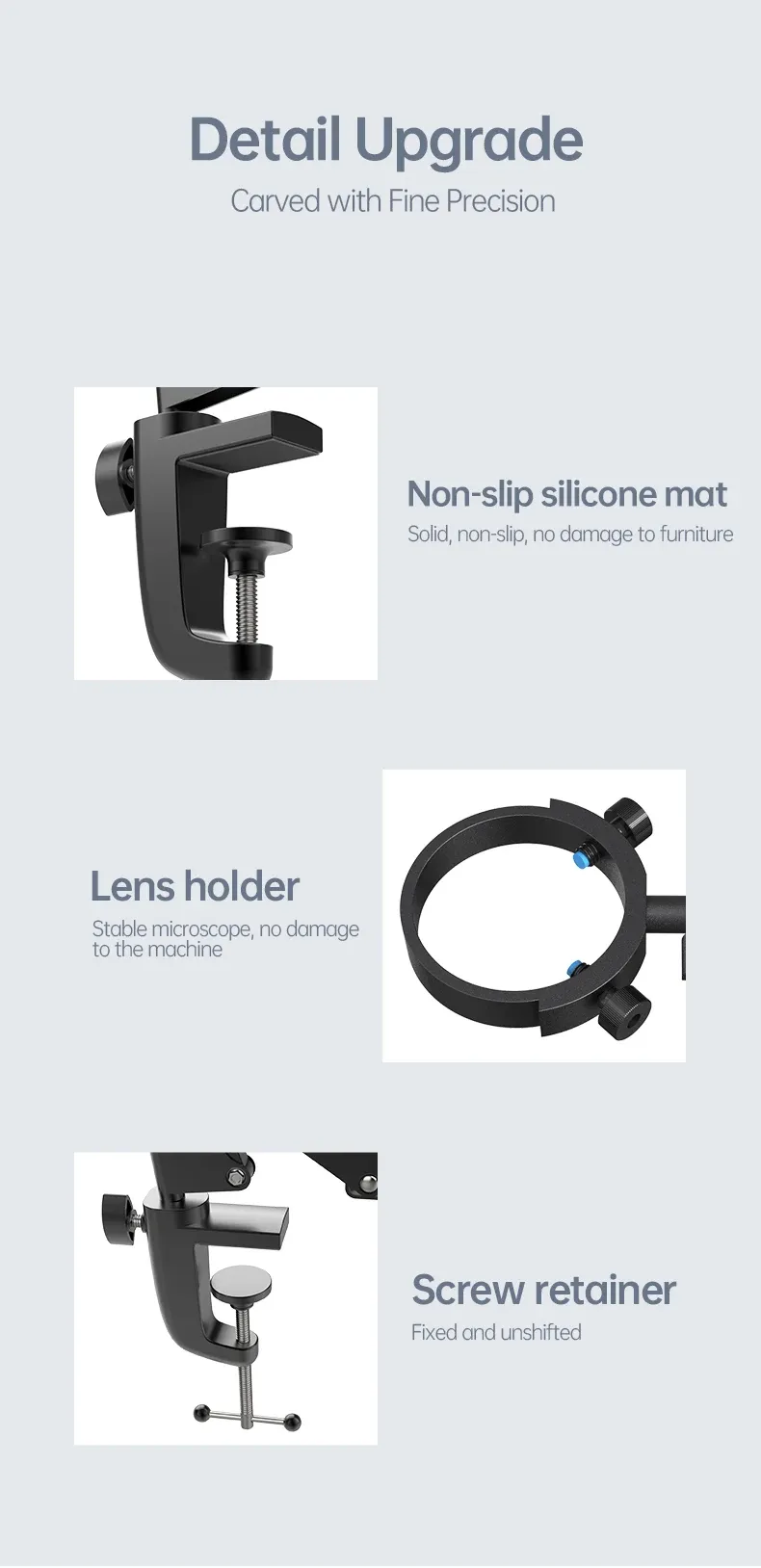 Support de bras flexible sous différents angles