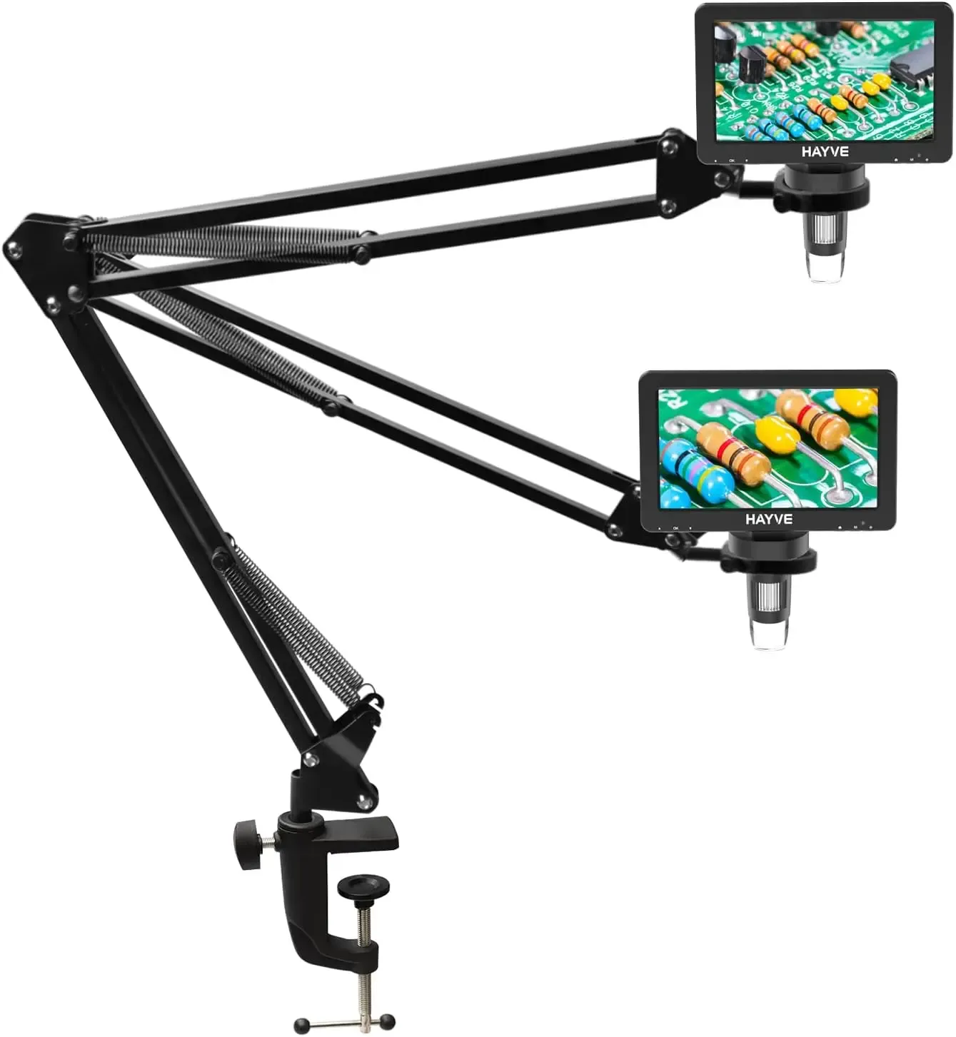 Support de bras flexible pour microscope en métal réglable, support de pièce de monnaie compatible DM4, DM7, DM9, MS1, MS3 8