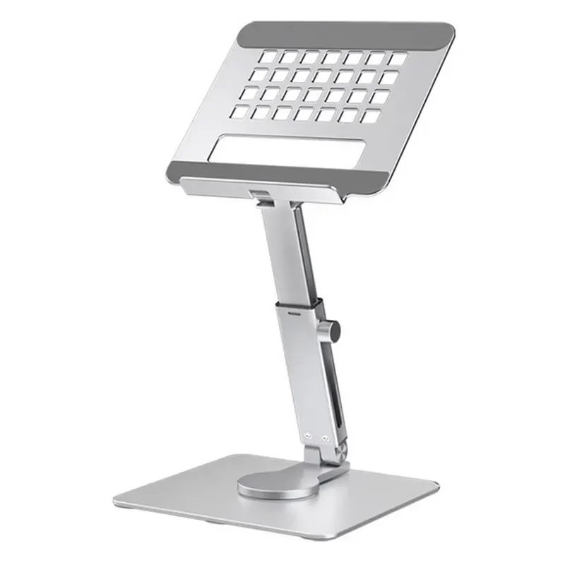 Support de tablette en aluminium pivotant à 360°, pliable et réglable pour iPad Pro, iPad Air, iPad mini, Xiaomi et tablettes de 4 à 14 pouces 2