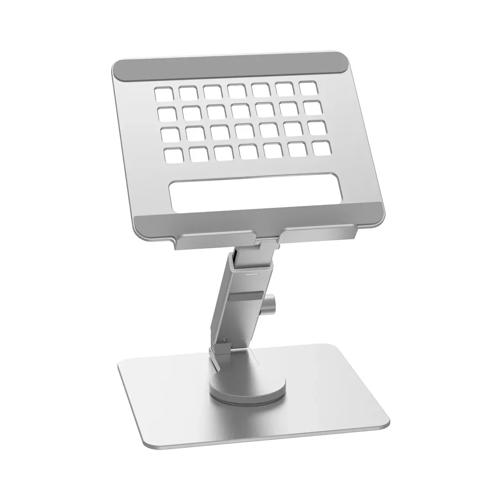 Support de tablette en aluminium pivotant à 360°, pliable et réglable pour iPad Pro, iPad Air, iPad mini, Xiaomi et tablettes de 4 à 14 pouces 7