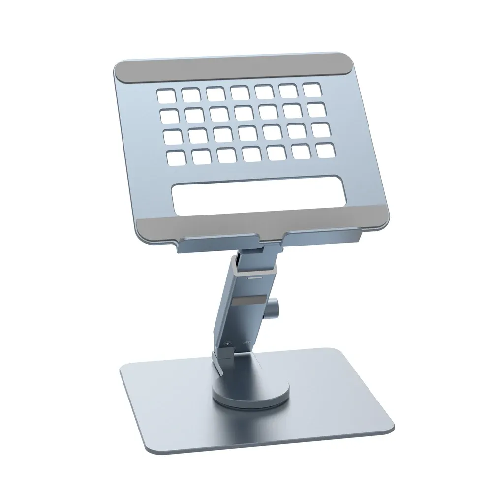 Support de tablette en aluminium pivotant à 360°, pliable et réglable pour iPad Pro, iPad Air, iPad mini, Xiaomi et tablettes de 4 à 14 pouces 8