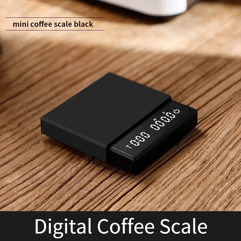 Balance à café professionnelle Bincoo Mini avec minuterie intégrée, précision 0,1 g, capacité 2 kg, affichage g/oz/ml, balance de cuisine numérique haute précision pour barista à domicile - Image 1