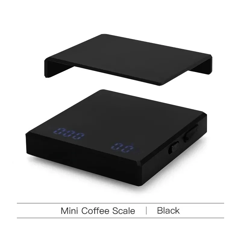 Balance à café professionnelle Bincoo Mini avec minuterie intégrée, précision 0,1 g, capacité 2 kg, affichage g/oz/ml, balance de cuisine numérique haute précision pour barista à domicile 4