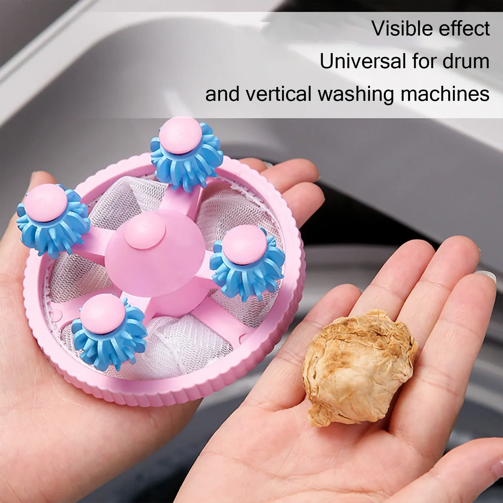 Attrape-peluches pour lave-linge, résistant à l'usure et réutilisable, pour retirer les peluches et petits débris des vêtements 2