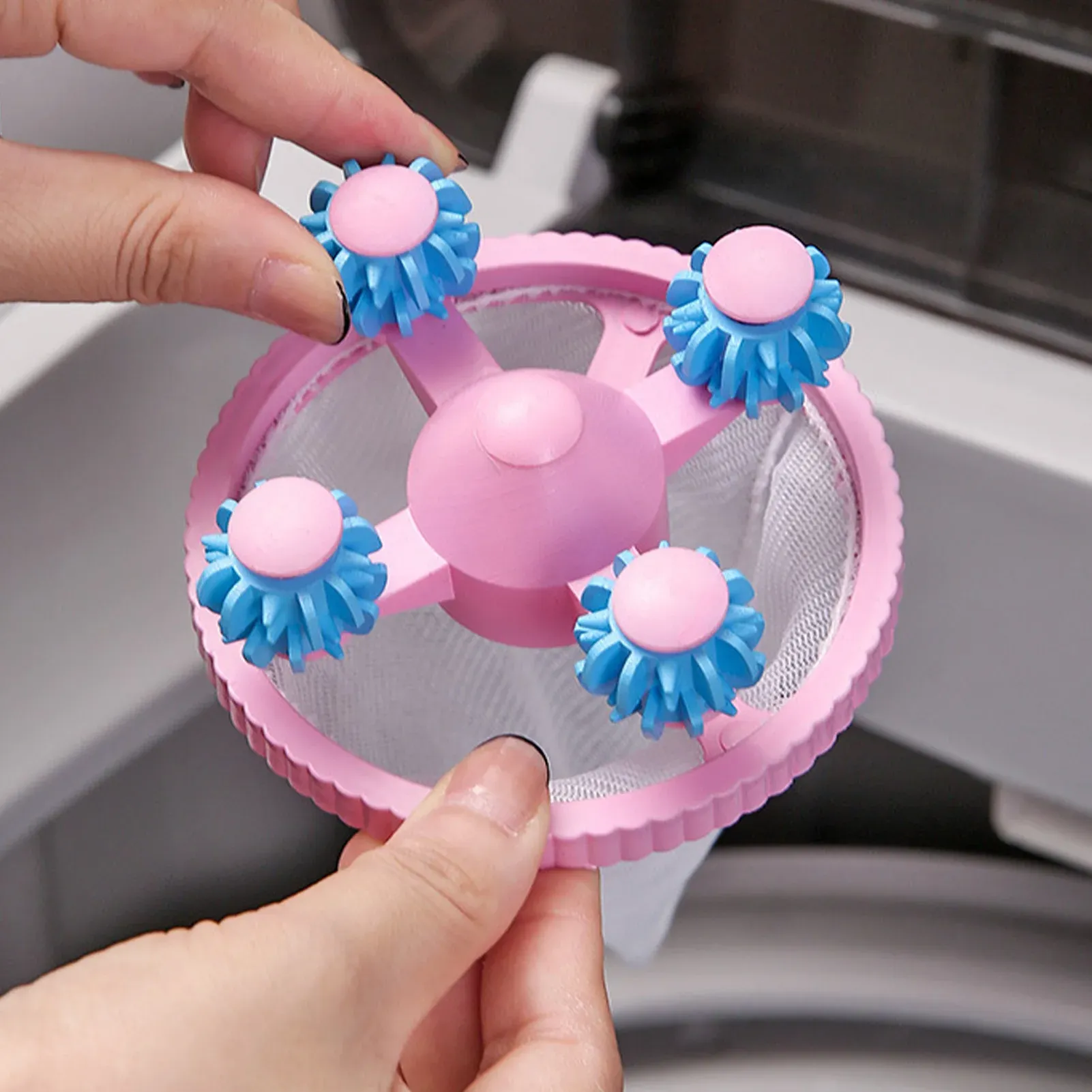 Attrape-peluches pour lave-linge, résistant à l'usure et réutilisable, pour retirer les peluches et petits débris des vêtements 3