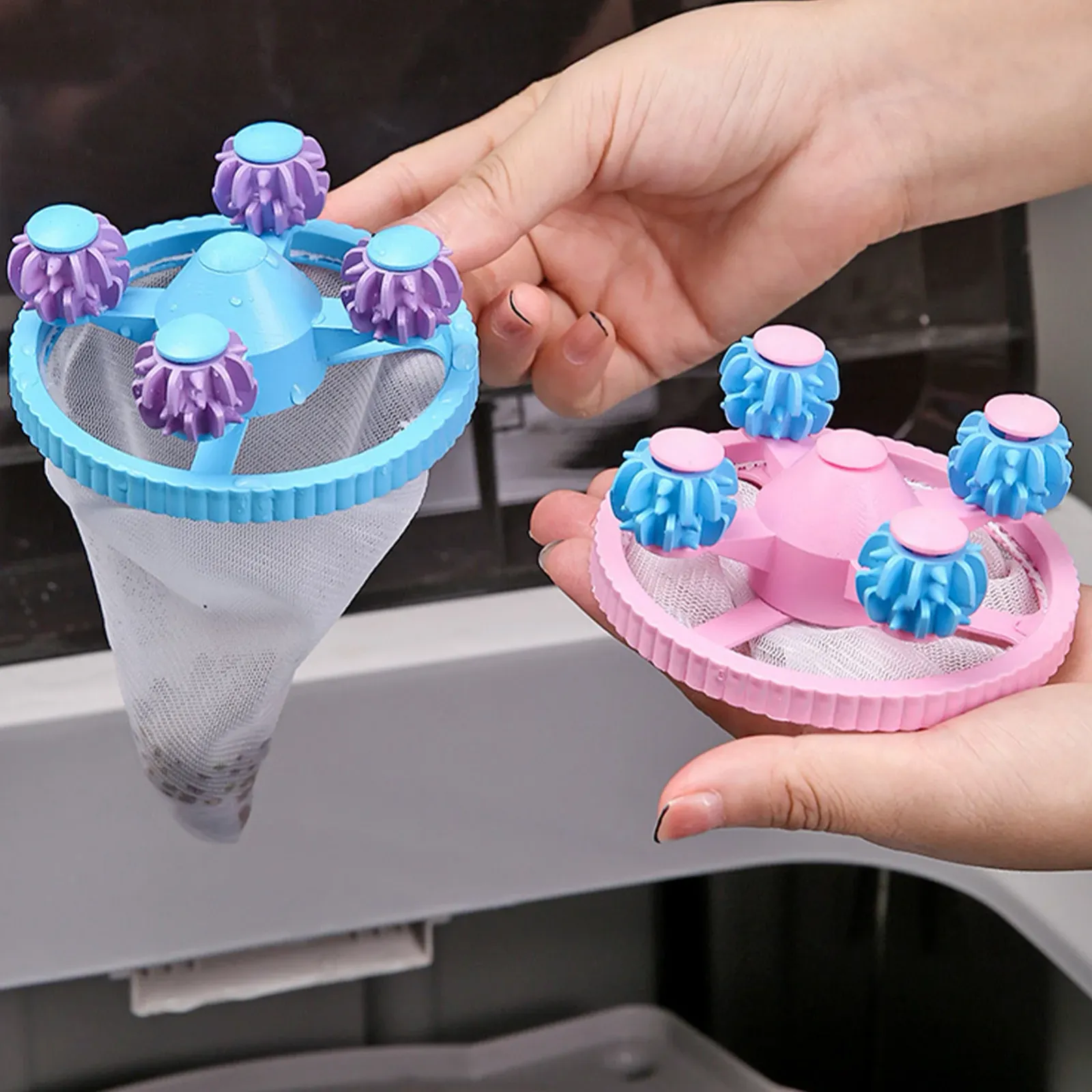 Attrape-peluches en situation d'utilisation