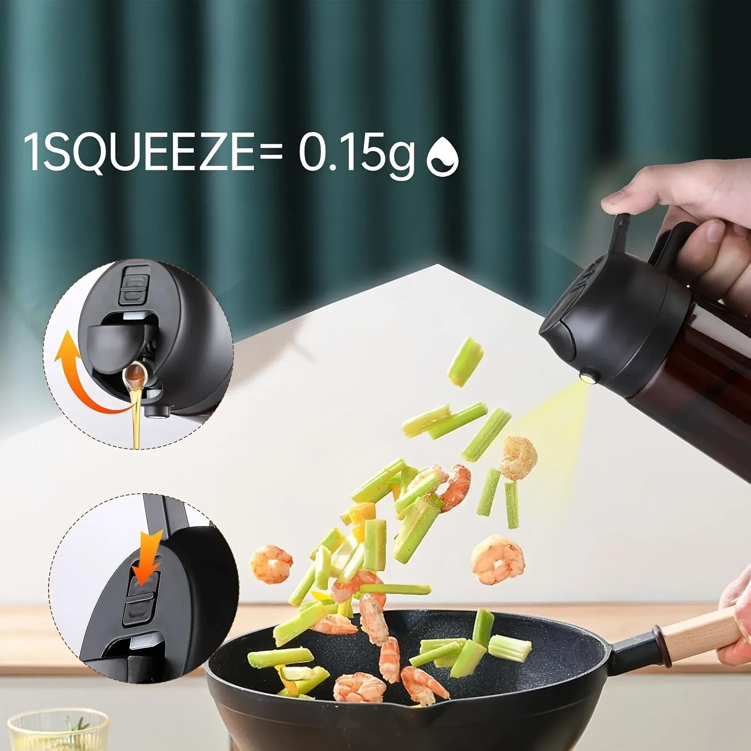 Pulvérisateur d'huile anti-lumière, prise en main