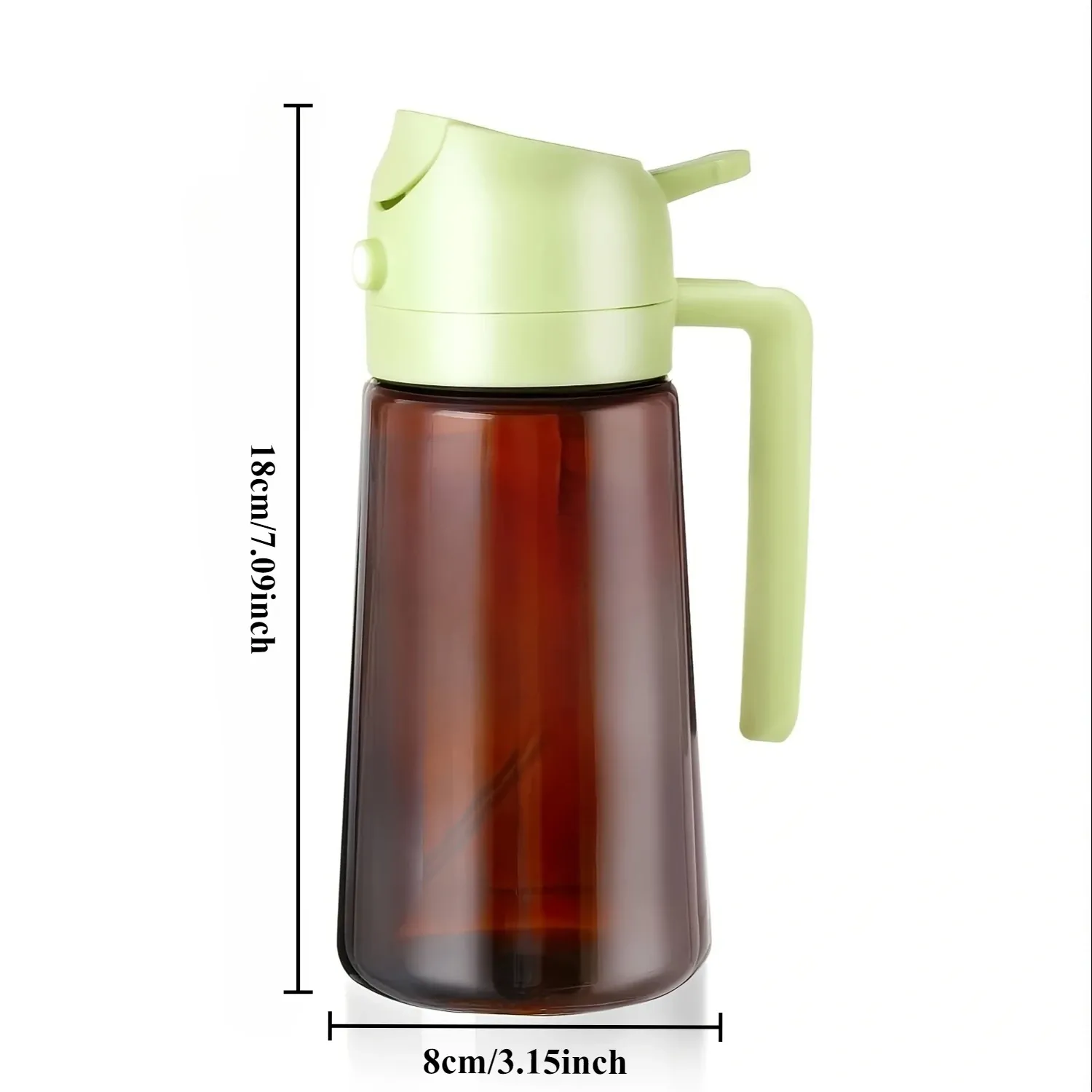 Pulvérisateur d'huile marron opaque 470 ml (16 oz) pour la cuisson, bouteille distributrice d'huile d'olive 2 en 1 8
