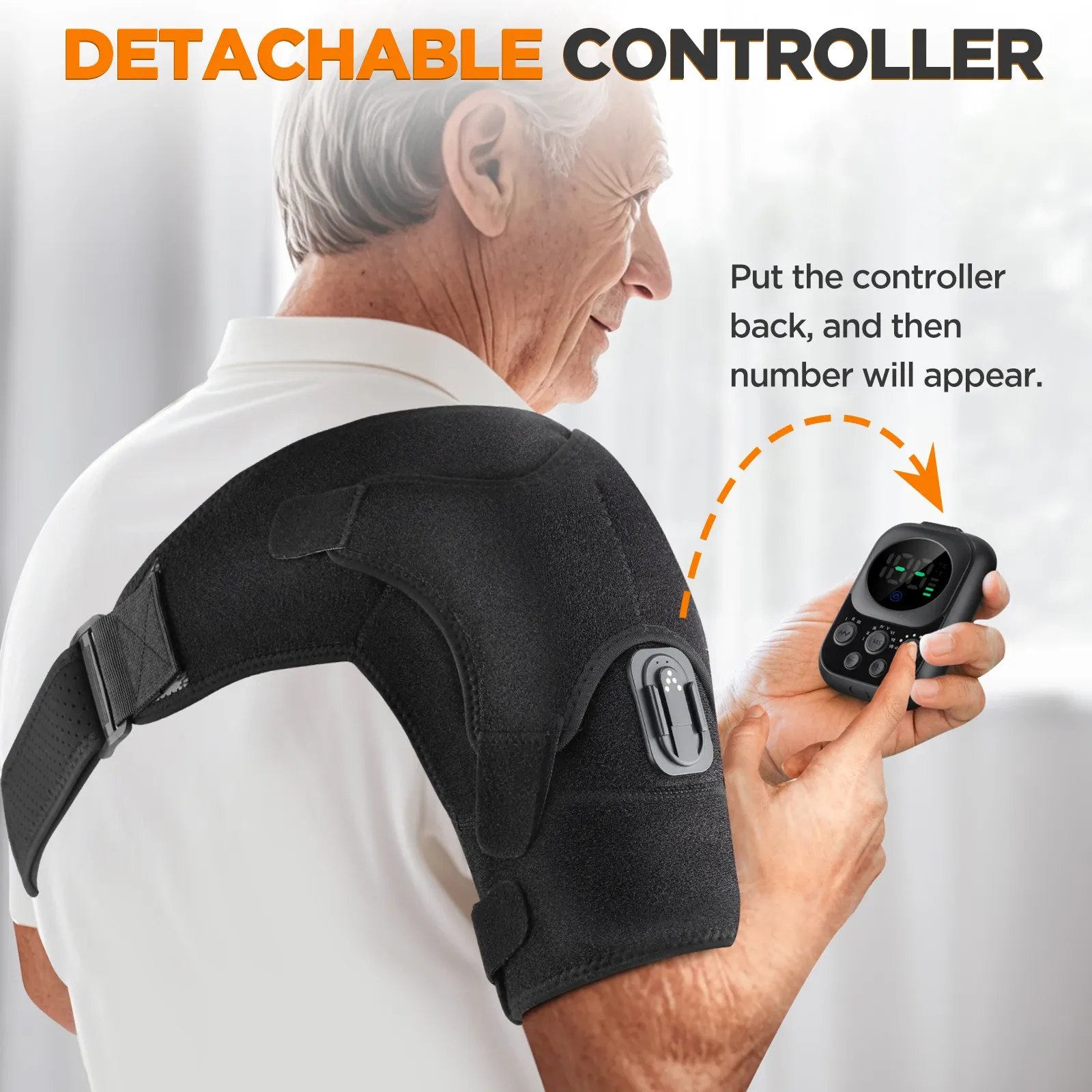 Masseur d'épaules électrique chauffant à vibrations, ceinture de massage pour la relaxation des épaules et du cou, appareil de massage musculaire 4