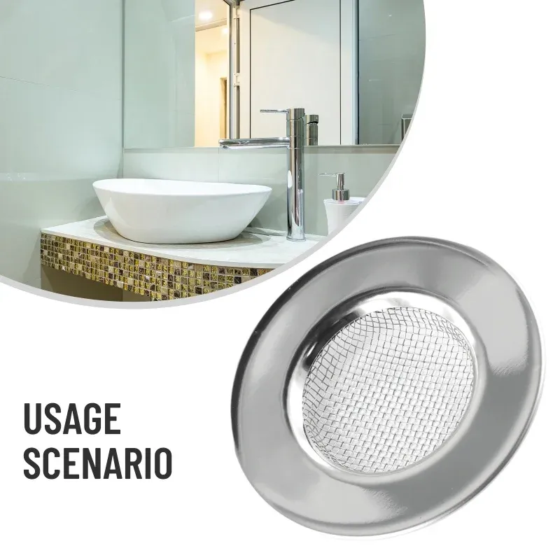 Crépine de vidange en acier inoxydable Ø 64 mm pour baignoire, douche, évier de cuisine et siphon de sol 5