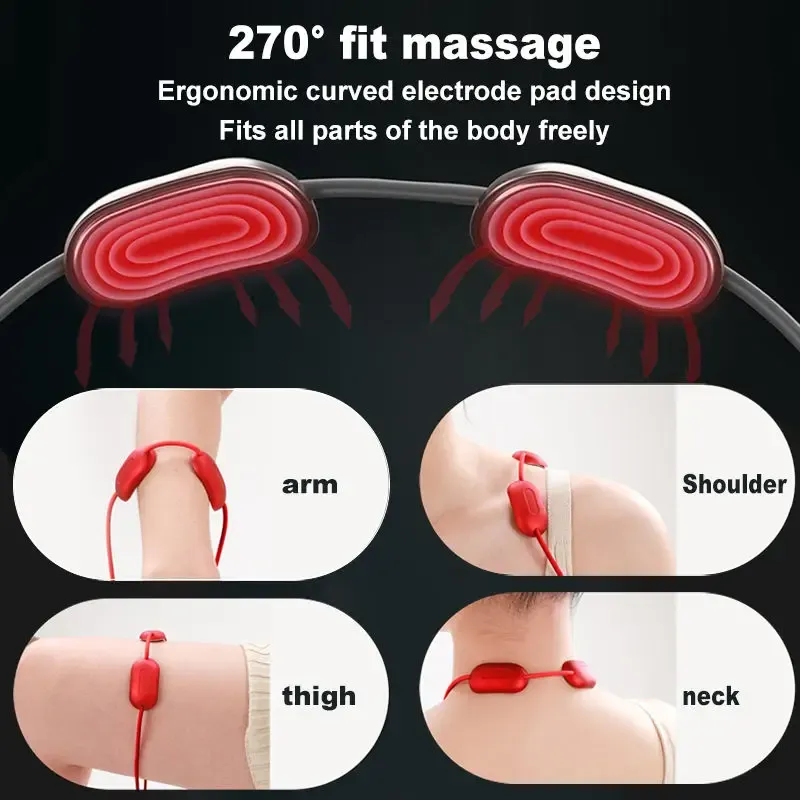 Mini masseur cervical intelligent portable à suspendre, avec plusieurs modes d'impulsion et fonction chauffante pour la détente du cou et des épaules 4