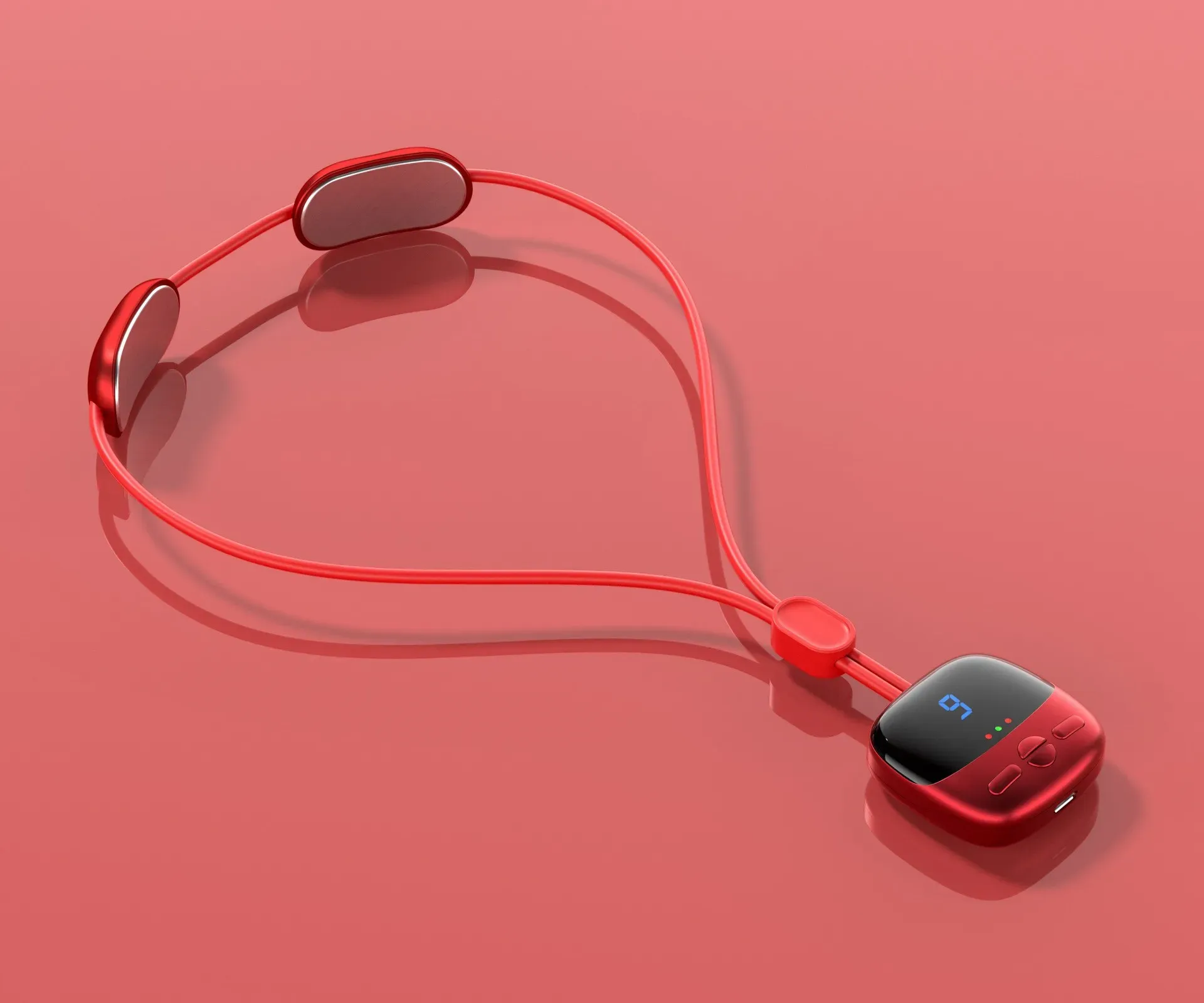 Mini masseur cervical intelligent portable à suspendre, avec plusieurs modes d'impulsion et fonction chauffante pour la détente du cou et des épaules 7