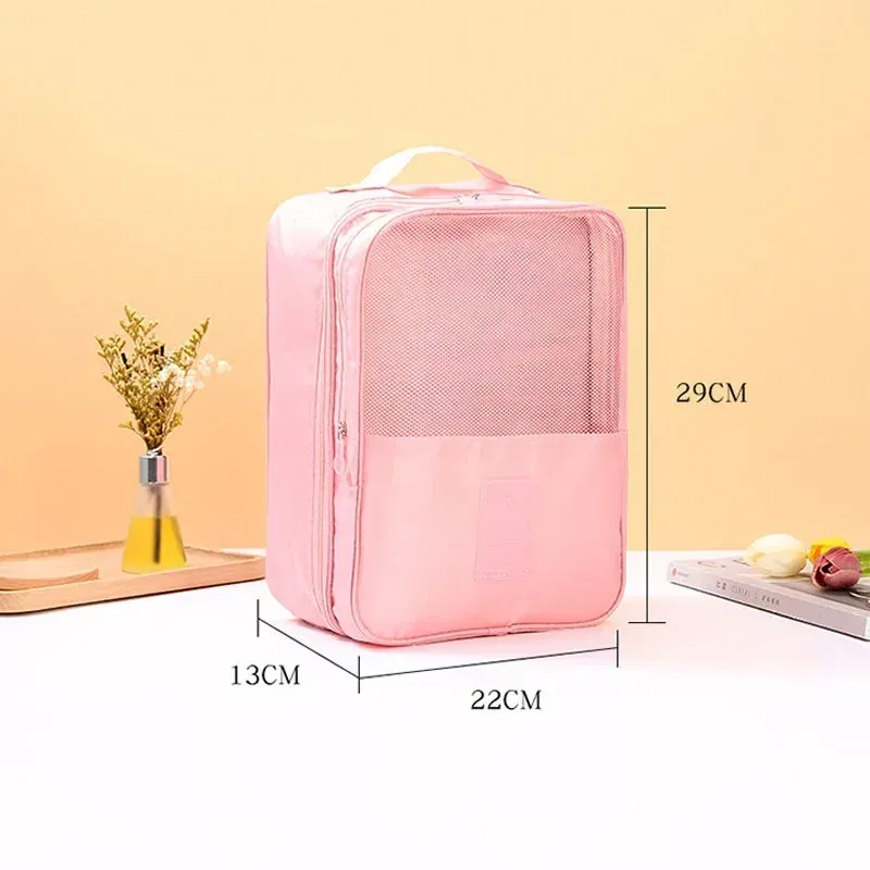 Organisateur de chaussures de voyage portable à 3 couches, pochette multifonction pour articles de toilette et sous-vêtements 6