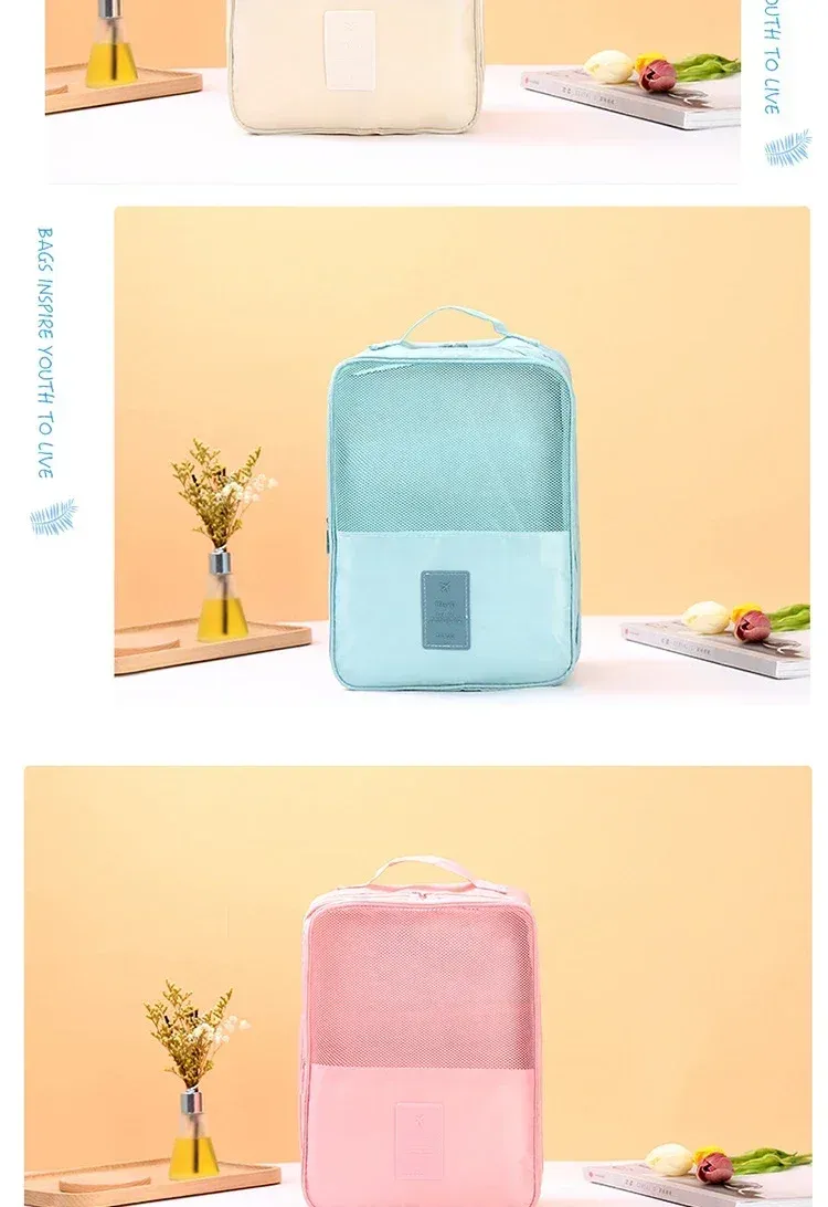 Sac à chaussures de voyage, rangement détaillé