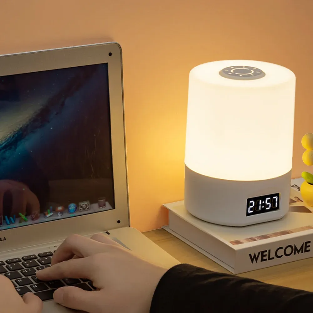 Lampe de nuit LED rechargeable à intensité variable et à commande tactile, idéale pour la chambre, le salon ou le bureau, avec une lumière douce et chaleureuse 5