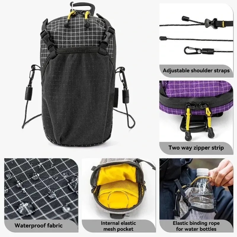 Pochette étanche pour téléphone à fixer sur sangle de sac à dos 6