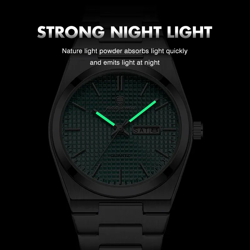 Montre personnalisée PAAZOMU pour homme, montre de luxe, élégante et lumineuse, étanche, chronographe avec date, montre à quartz 3