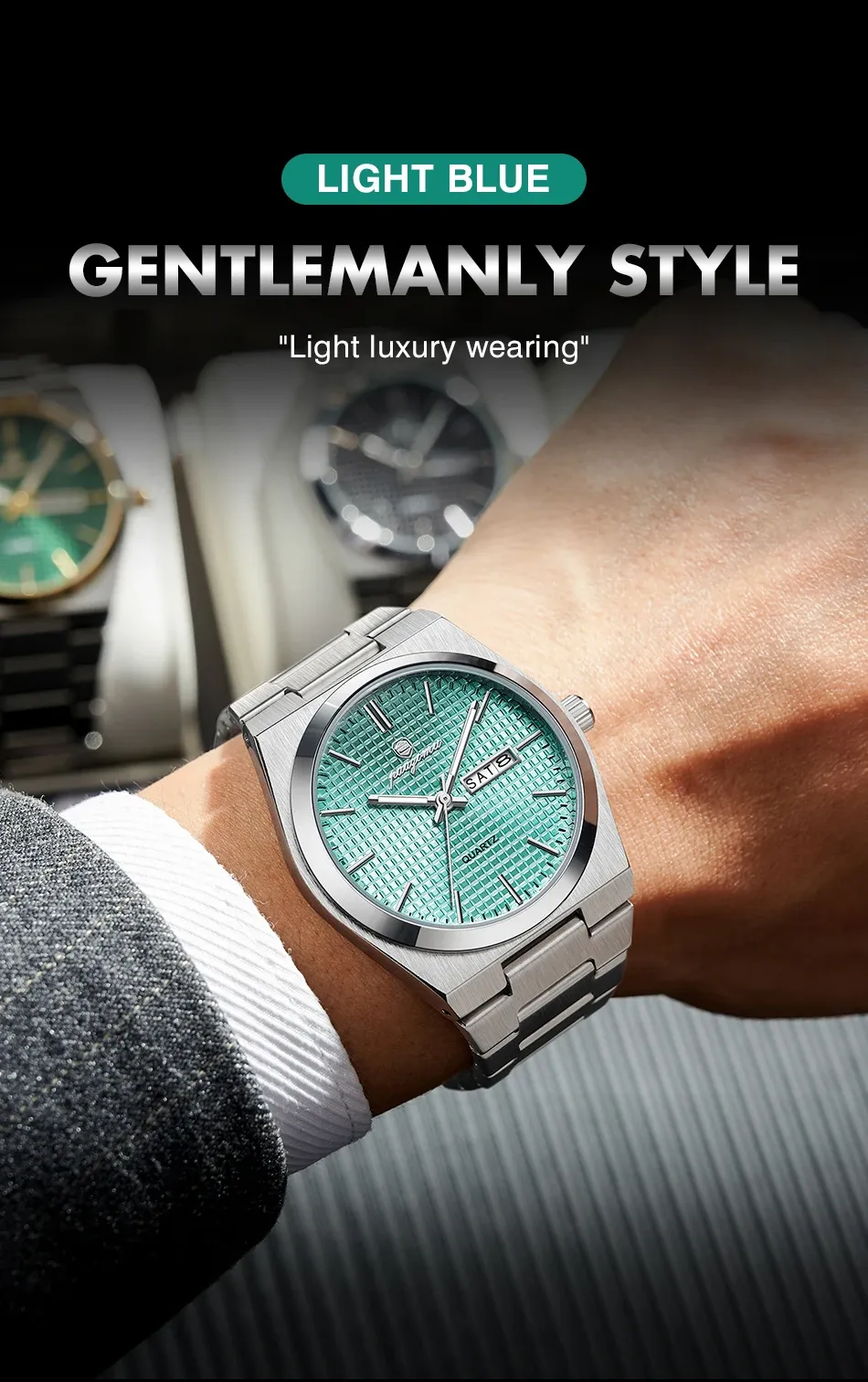 Montre homme élégante au poignet