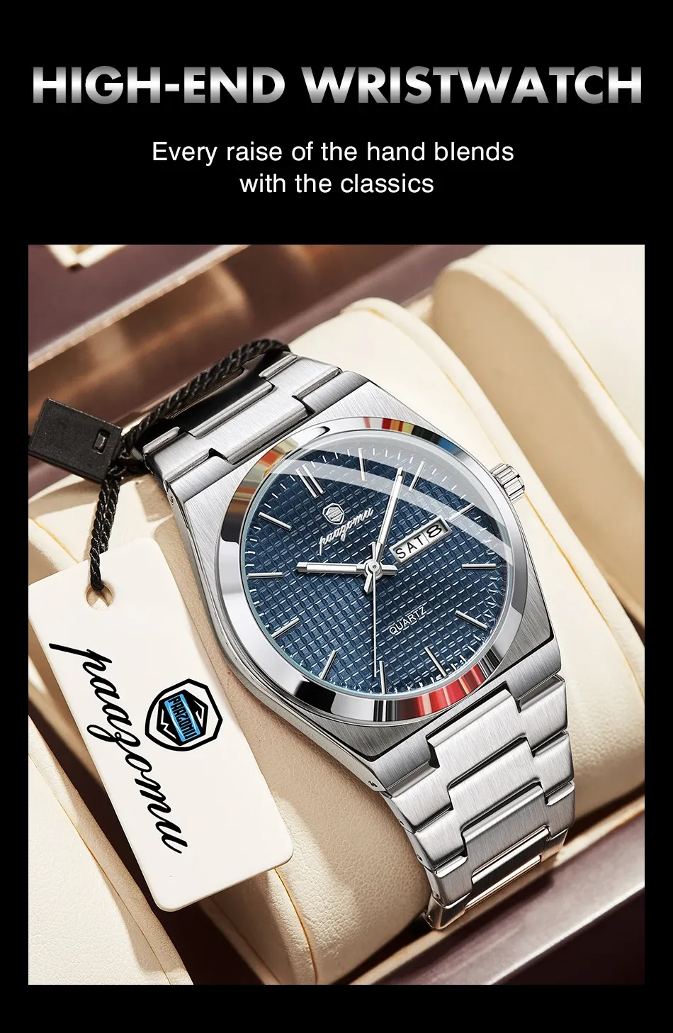 Montre homme porté en situation