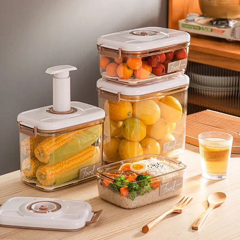Boîte de conservation sous vide scellée pour céréales, avec récipient égouttant pour réfrigérateur - Image 1