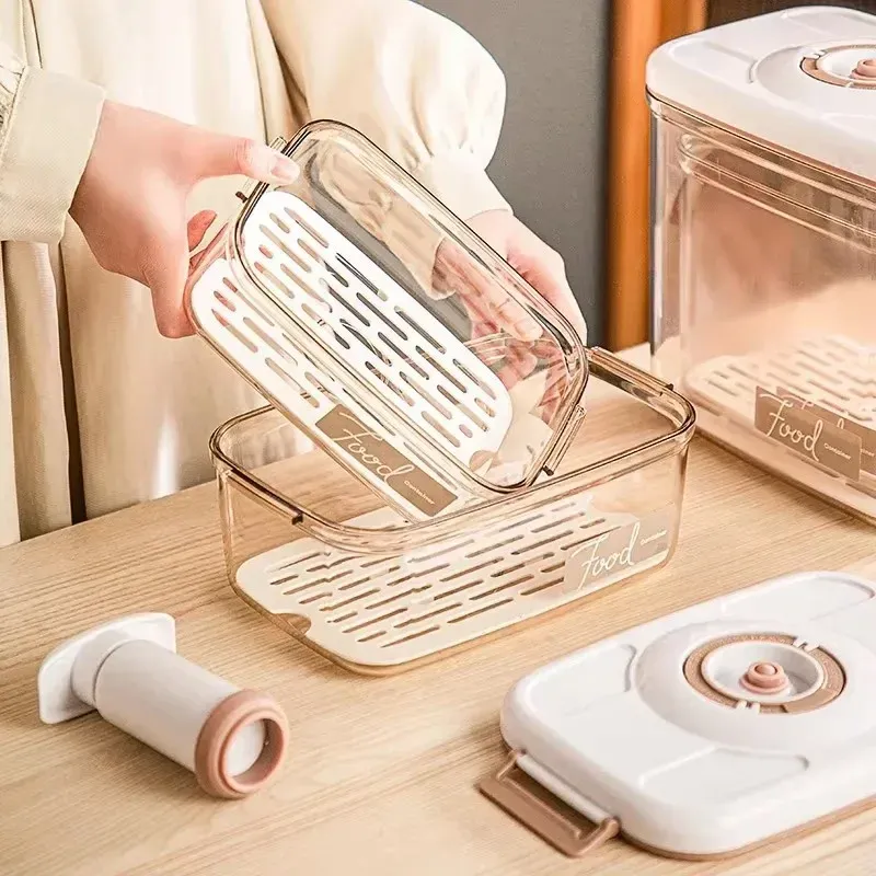 Boîte de conservation sous vide scellée pour céréales, avec récipient égouttant pour réfrigérateur 6