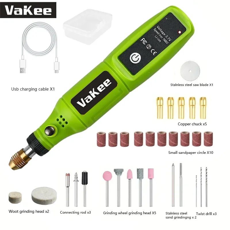 Mini perceuse électrique USB sans fil rechargeable, stylo de gravure, outil rotatif, perceuse à main, mini polisseuse 14