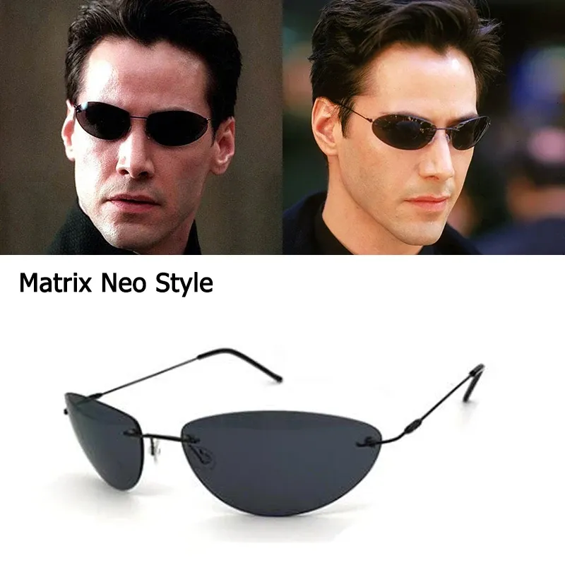 Lunettes de soleil polarisées ultralégères sans monture pour hommes, design de conduite, Cool Matrix Smith Style, mise à niveau