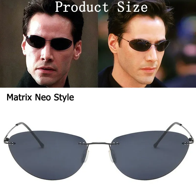 Lunettes de soleil polarisées ultralégères sans monture pour hommes, design de conduite, Cool Matrix Smith Style, mise à niveau 7