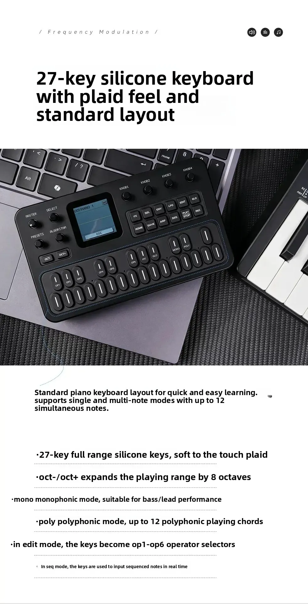 Connectivité Bluetooth et MIDI du FM-1