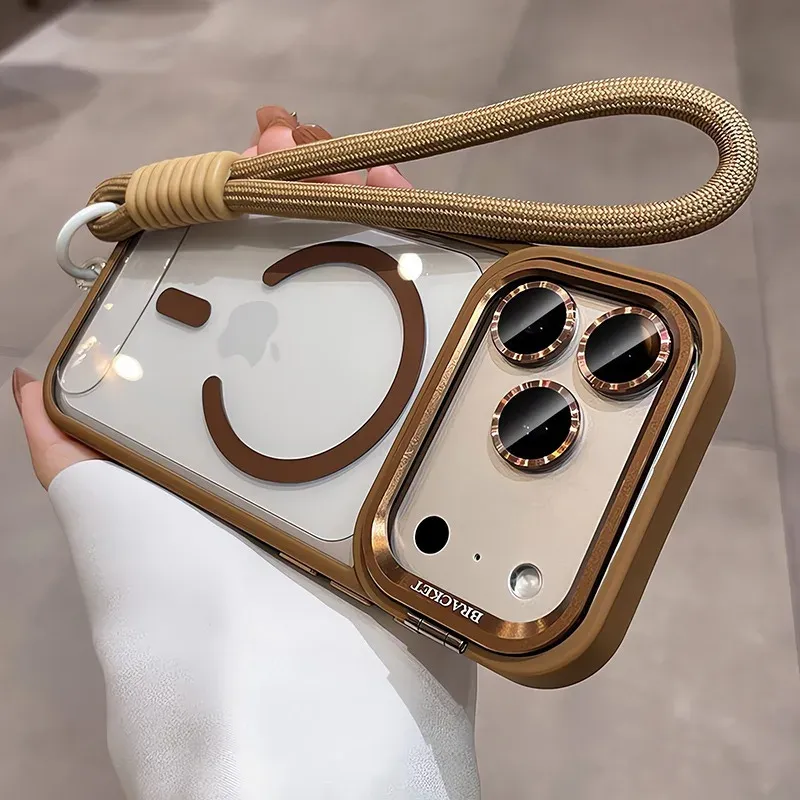 Support de caméra pour coque MagSafe iPhone 17 / 18 Pro Max, dragonne et protection d'objectif pour iPhone 16, 15, 14, 18 Pro, 11, 12, 13 Pro Max 17