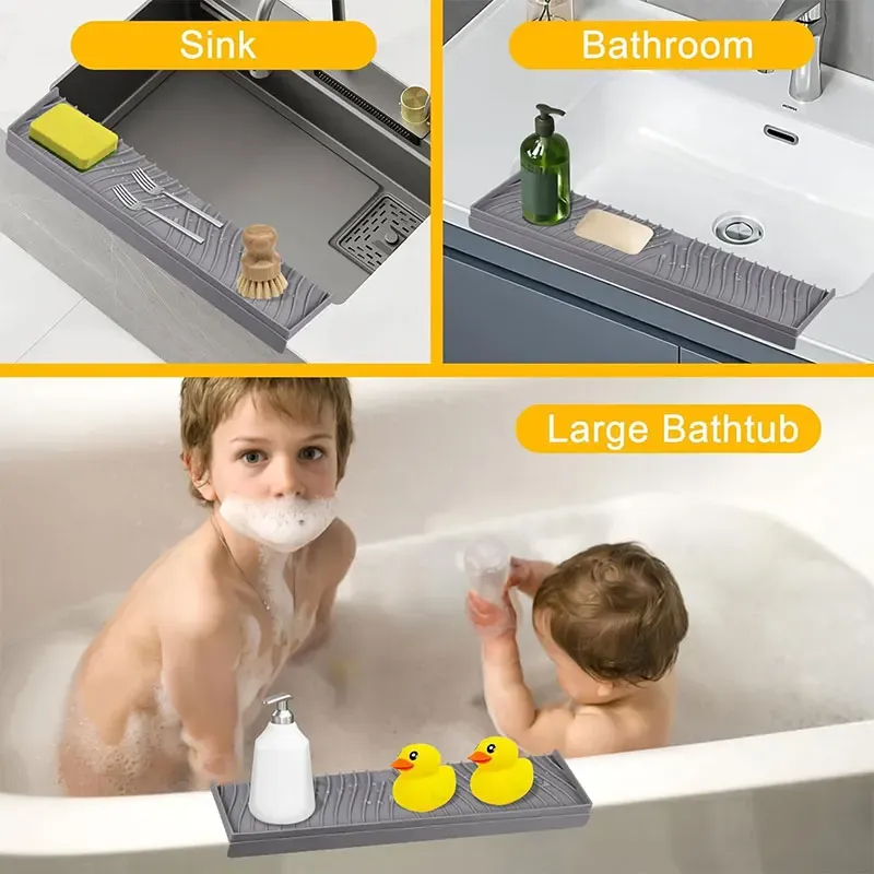 Protège-évier en silicone, finition élégante