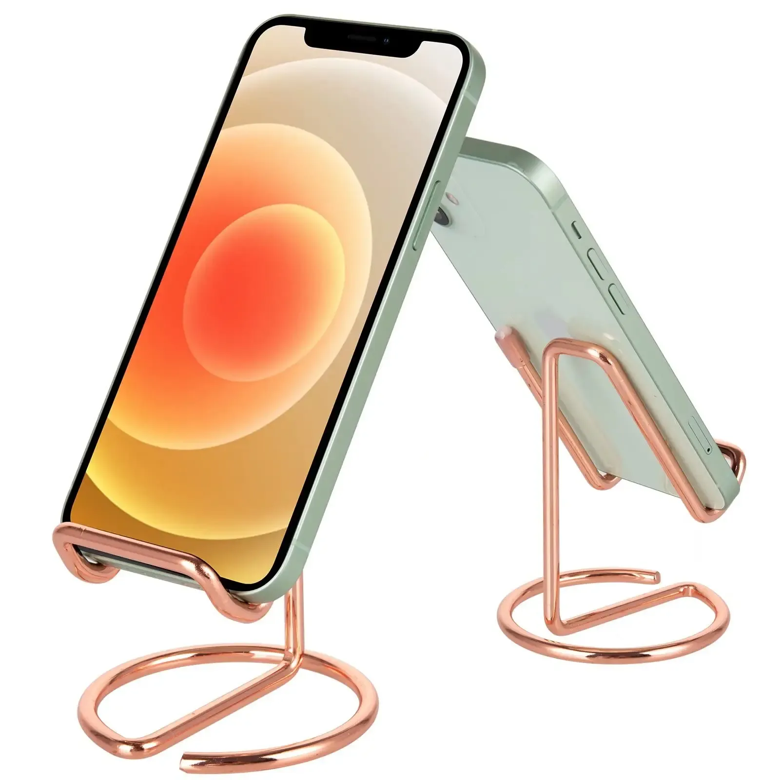 Support de bureau en métal pour téléphone portable et tablette, avec porte-carte de visite 9