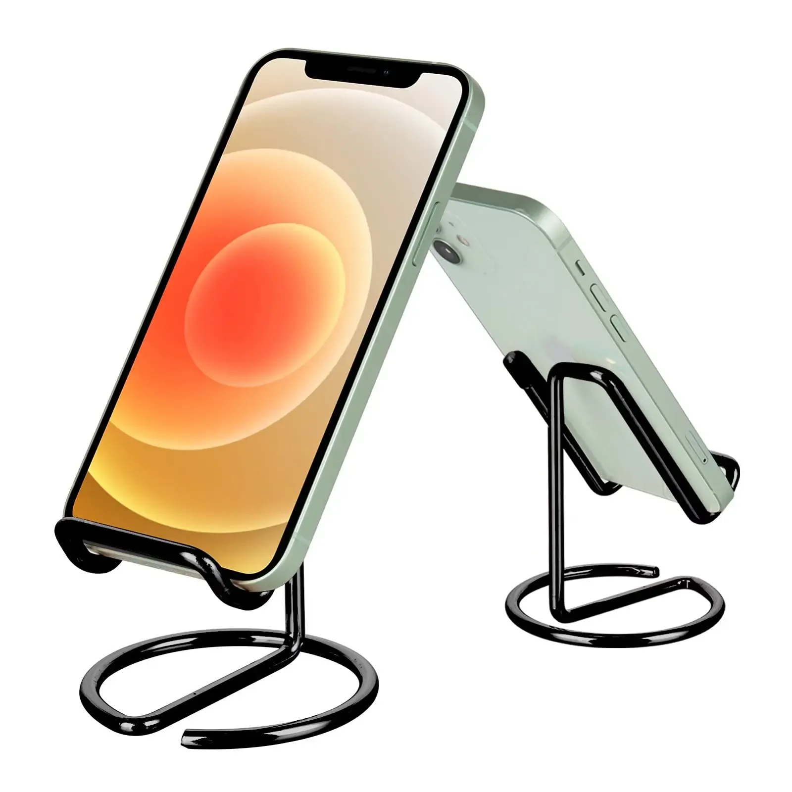 Support de bureau en métal pour téléphone portable et tablette, avec porte-carte de visite 7