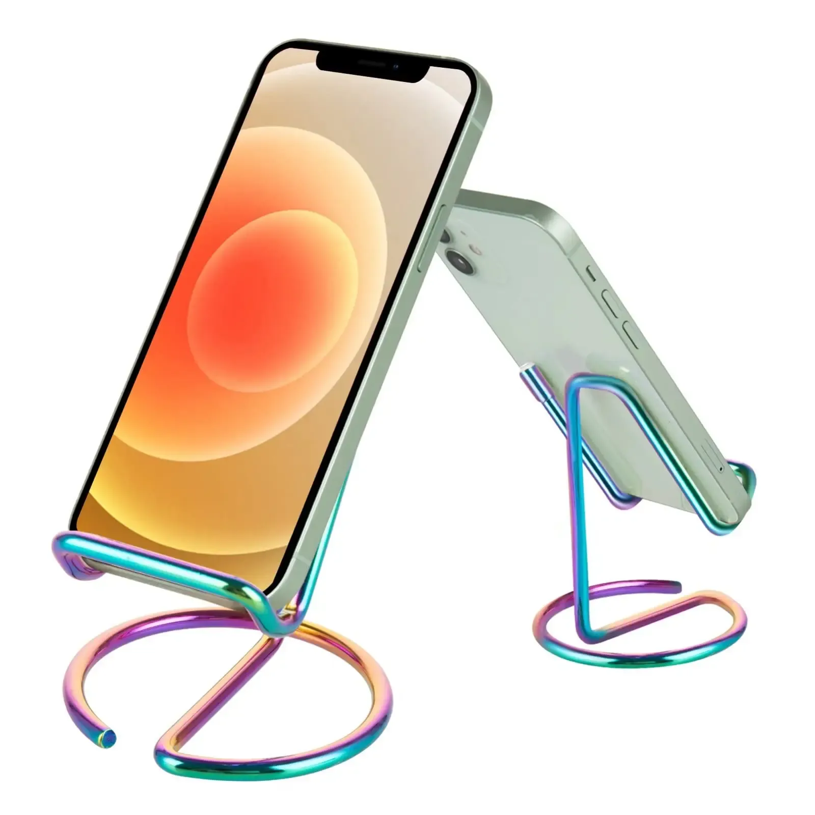 Support de bureau en métal pour téléphone portable et tablette, avec porte-carte de visite 8
