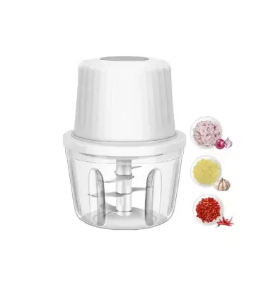 Hachoir électrique sans fil 400 ml à 6 lames, mini hachoir à ail et légumes portable USB 7