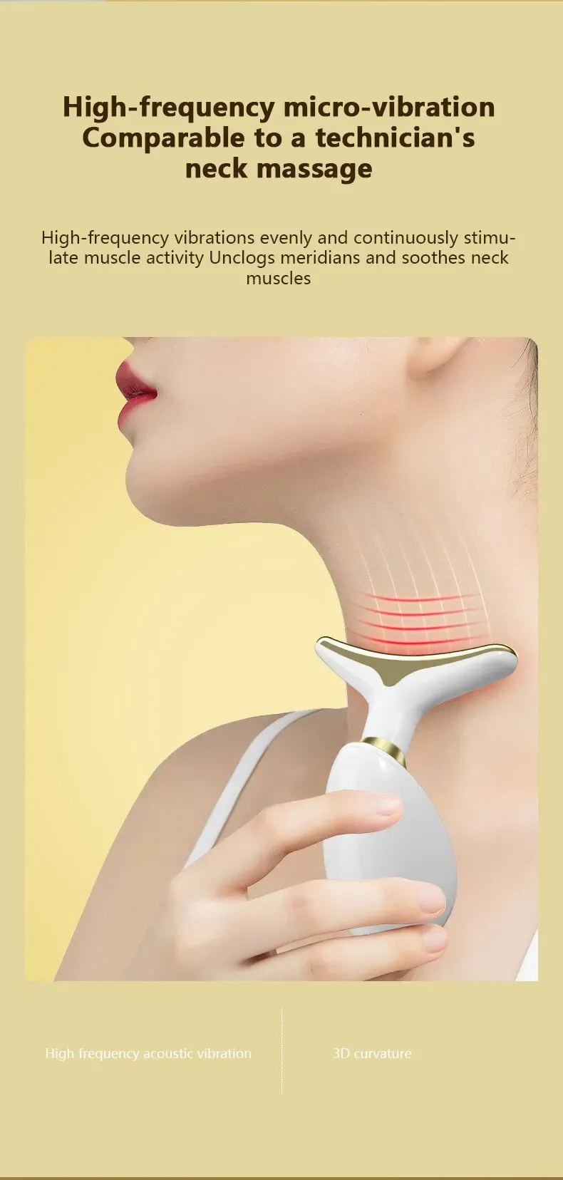 Masseur électrique pour le visage, vue détaillée