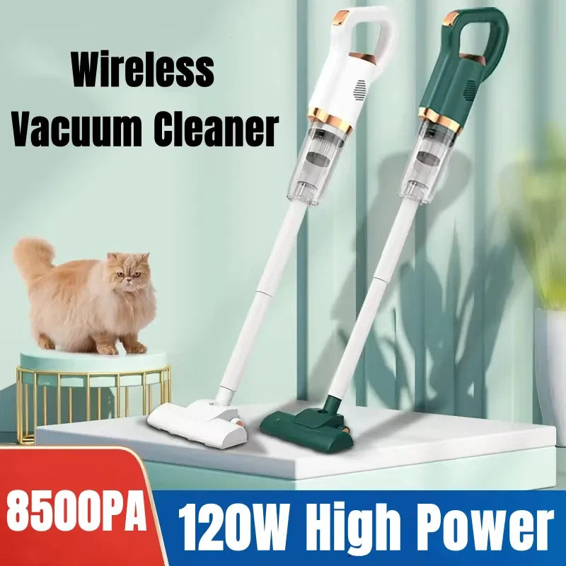 Aspirateur à main sans fil, 8500 Pa, puissant, pour la maison et la voiture, élimine les acariens et nettoie la poussière au sol 6