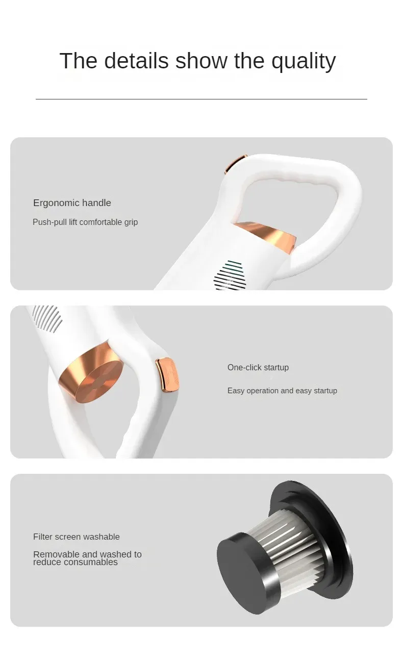 Aspirateur à main sans fil, design