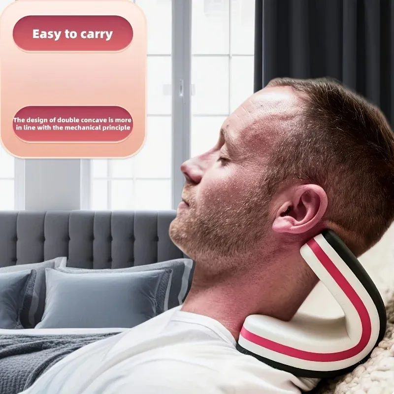 Oreiller cervical posé pour un massage de la nuque