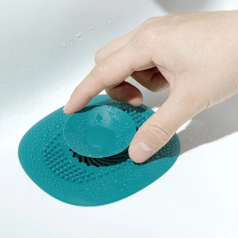 Bouchon de vidange en silicone pour attrape-cheveux de douche et de baignoire - Image 1