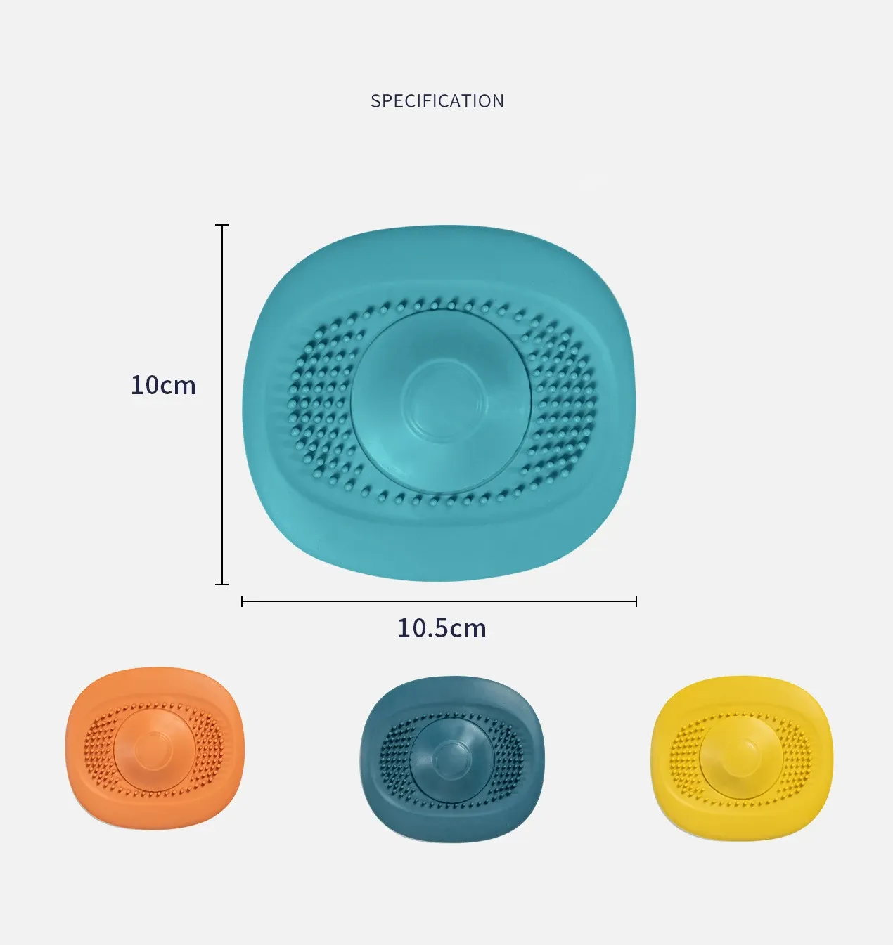 Couvre-vidange en silicone, vue de dessus