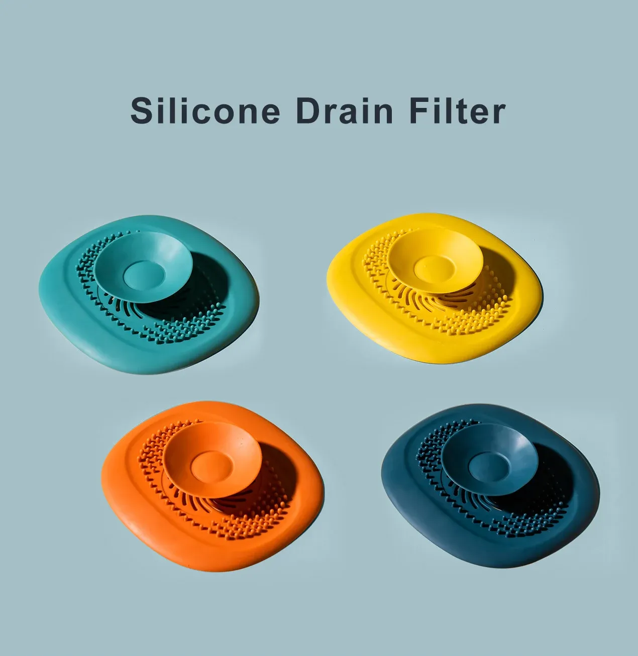 Couvre-vidange en silicone pour attrape-cheveux, vue principale
