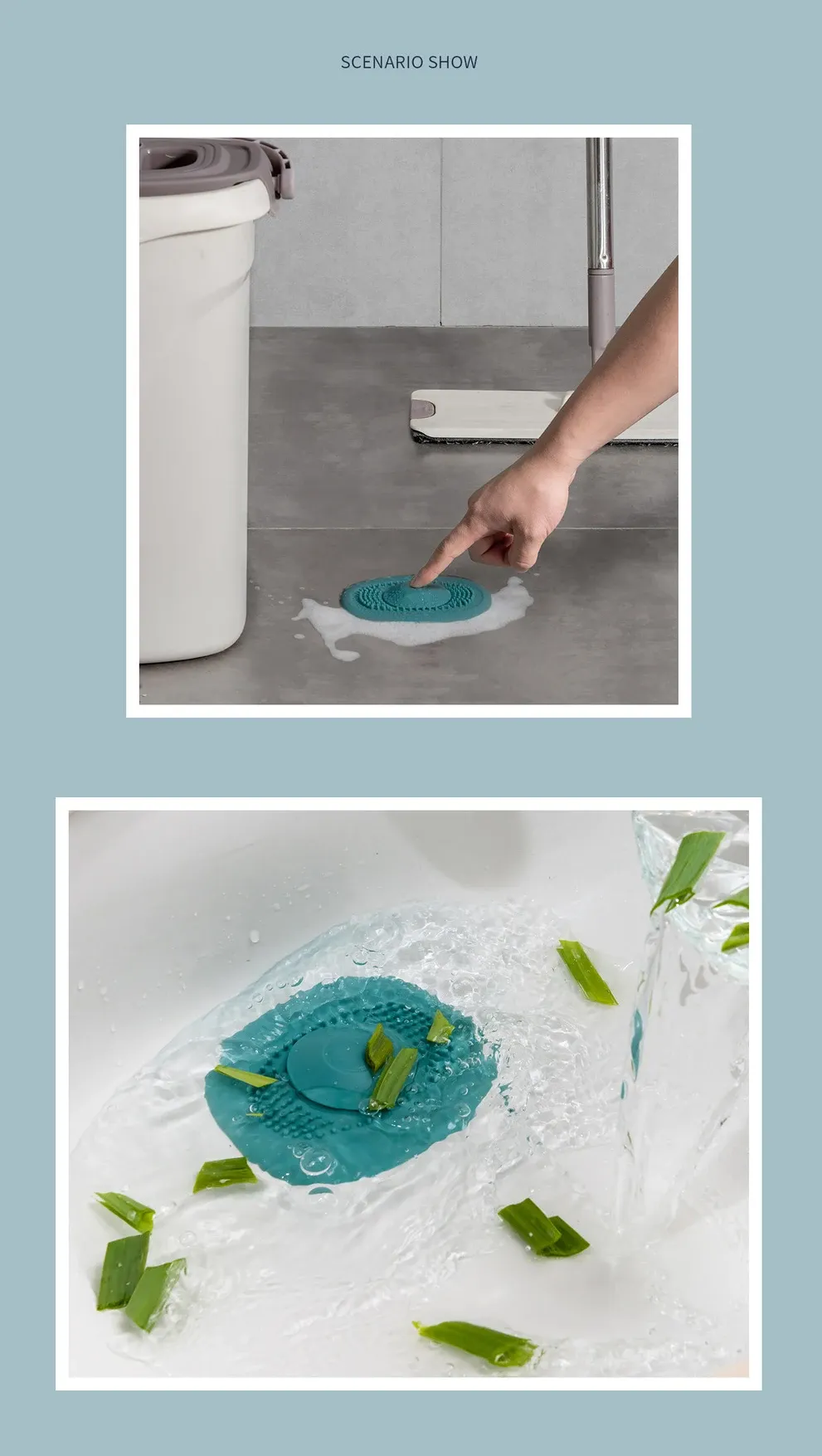 Couvre-vidange en silicone, vue d'ensemble