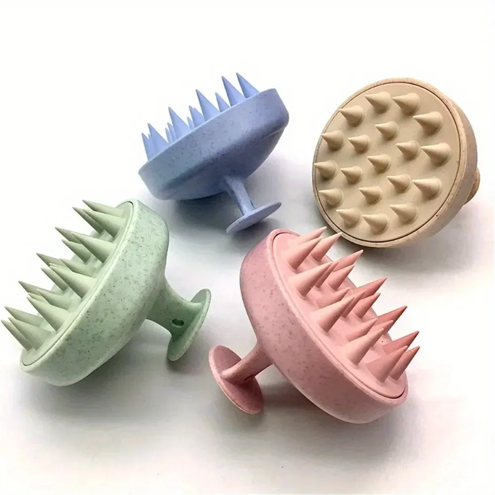 Brosse de massage en silicone, picots en détail