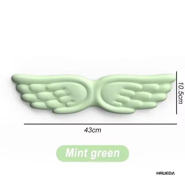 Ensemble clavier et souris ergonomique avec repose-poignets en mousse à mémoire de forme, design aile d'ange 15