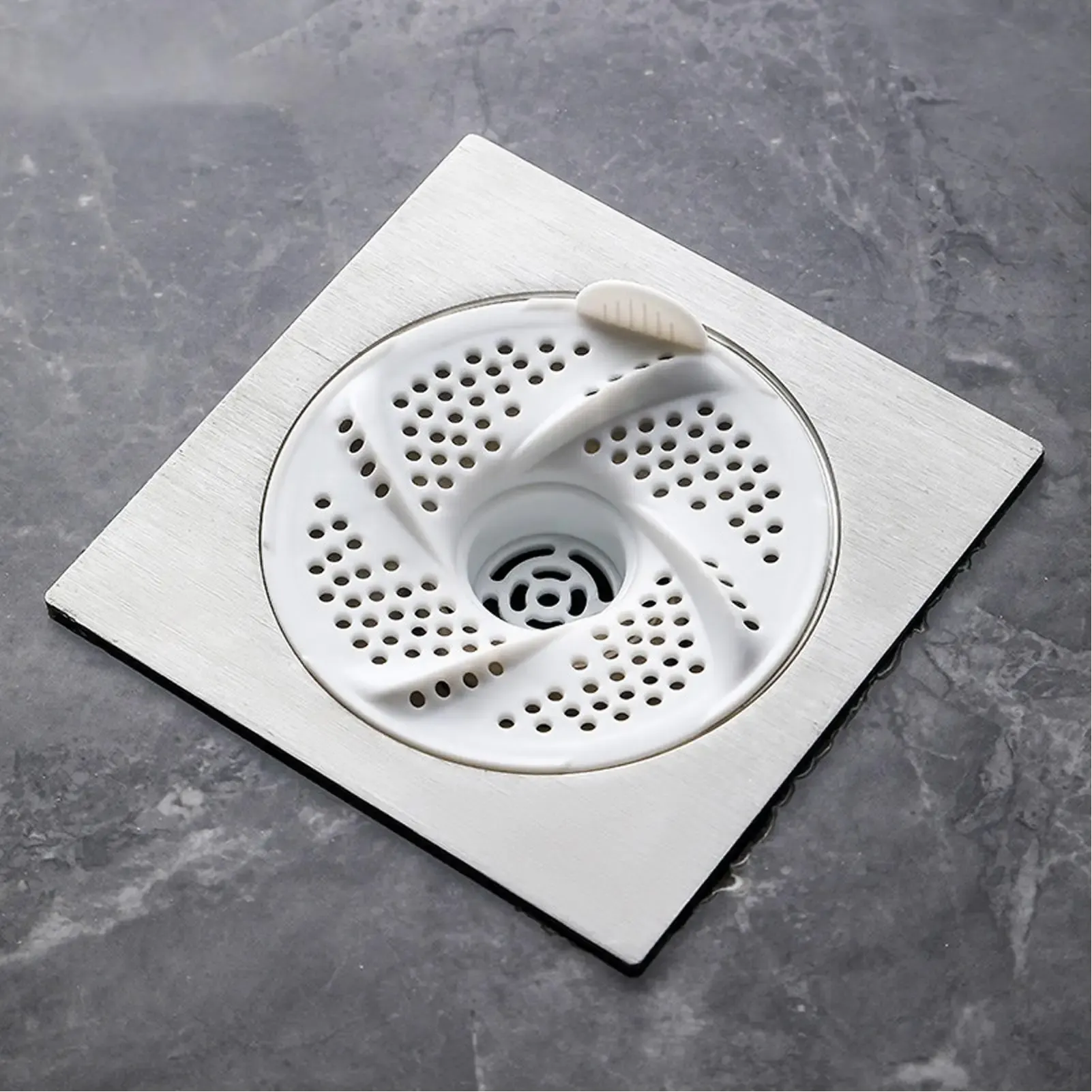 Lot de 3 filtres de vidange anti-cheveux à maille rotative pour douche, lavabo et siphon de sol 5