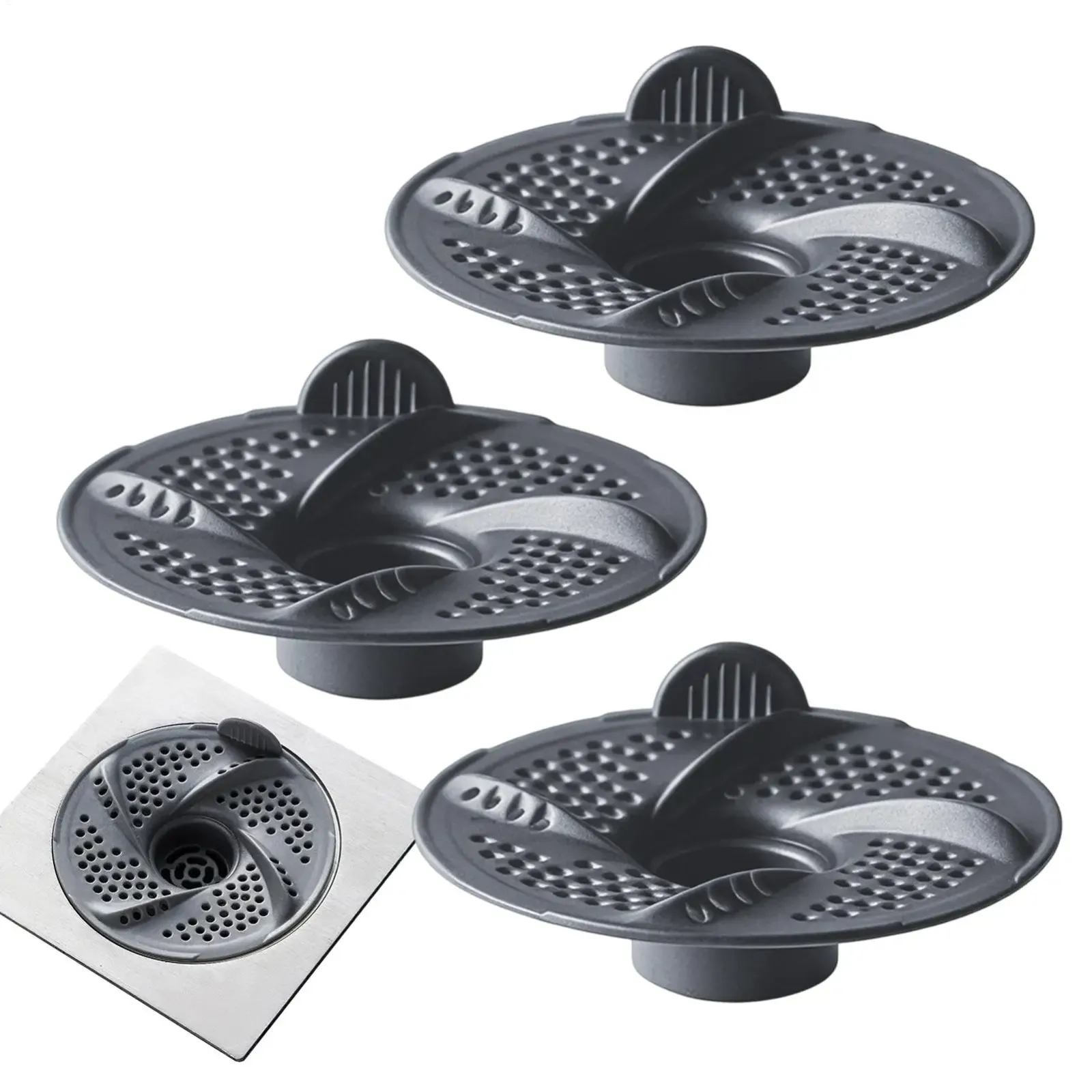 Filtre de vidange anti-cheveux pour douche, installation
