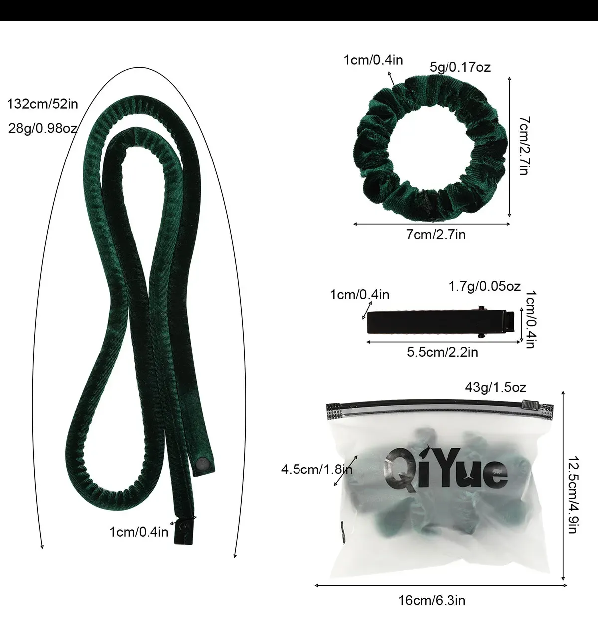 Bandeau à boucler, boucles souples