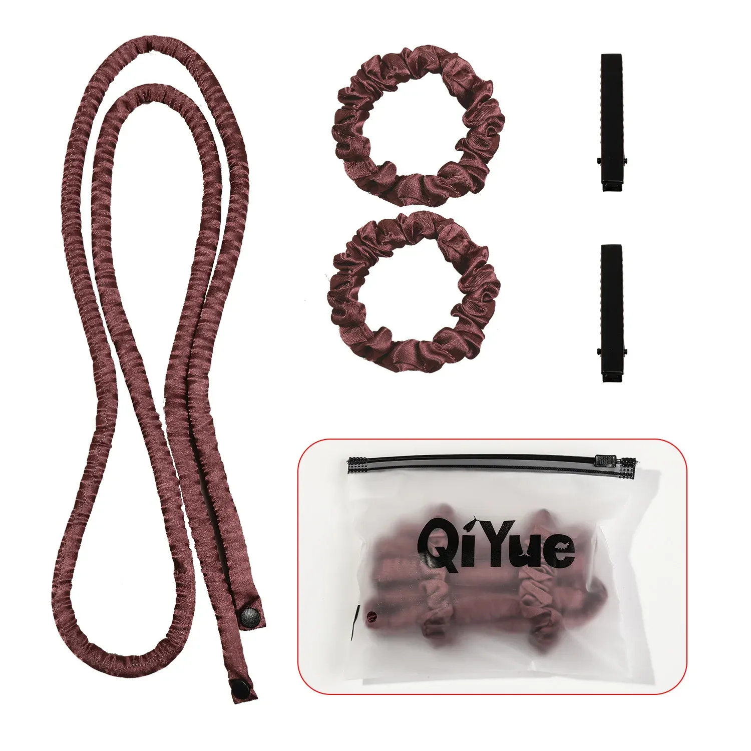 Bandeau à boucler sans chaleur, rouleaux souples multicolores pour une nuit de sommeil, outil de coiffure sans effort 8